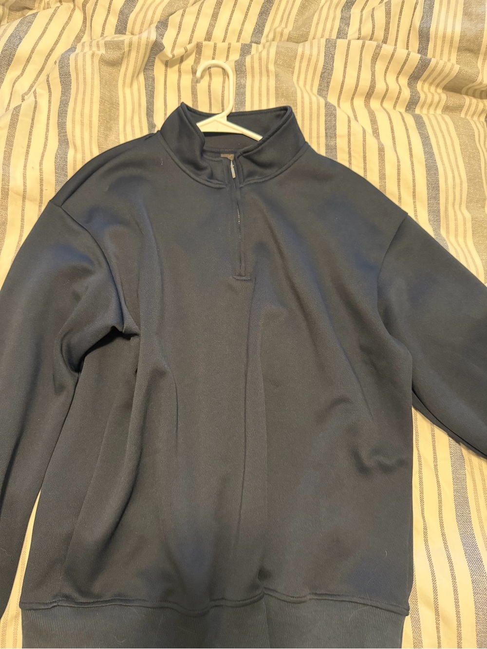 Men's Quarter-Zip Pullover Sweater - Navy